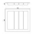 Bella Group Australia White Plastic Cutlery Tray 530mm by 485 by 50-550