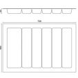 Bella Group Australia White Plastic Cutlery Tray 730mm by 485 by 50-555